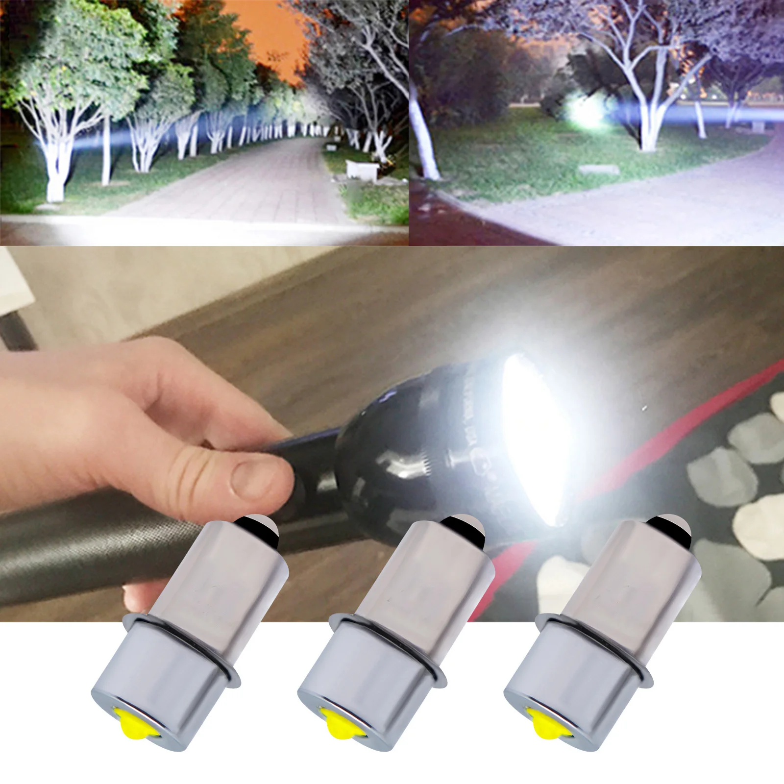 2 قطعة 200LM P13.5S 3 واط DC3V-12V 6 فولت-24 فولت LED ترقية المصباح الكهربي مصباح يدوي استبدال لمبة الشعلة مصابيح كهربائية للطوارئ العمل خلايا CD