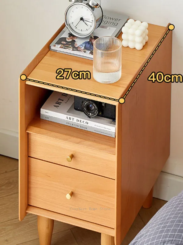 For Solid wood ultra-narrow bedside table, small bedside table, small bedside cabinet, locker
