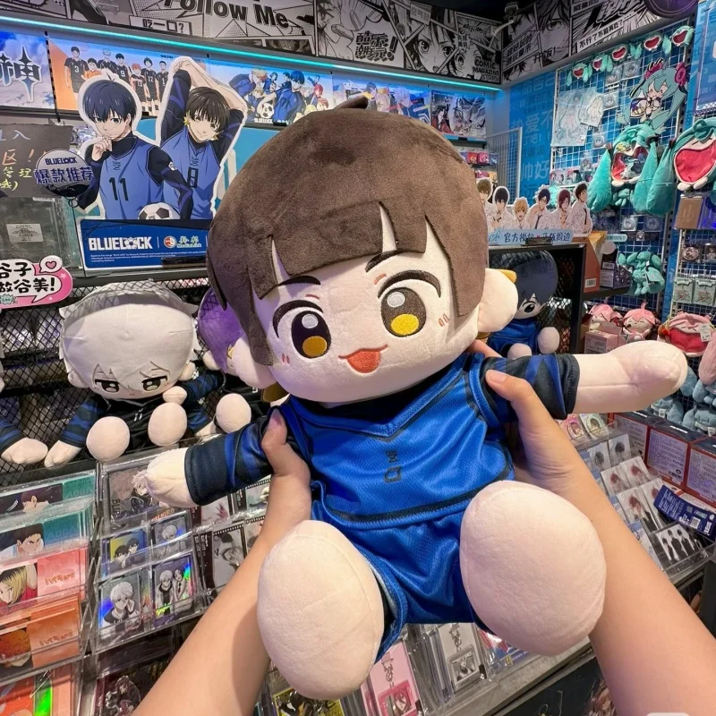 

Большая плюшевая подушка-игрушка 40 см: Куклы-персонажи аниме Blue Lock (Наги, Хёма, Чигири, Рин), мультяшные плюшевые брелоки, подарок на день рождения для детей
