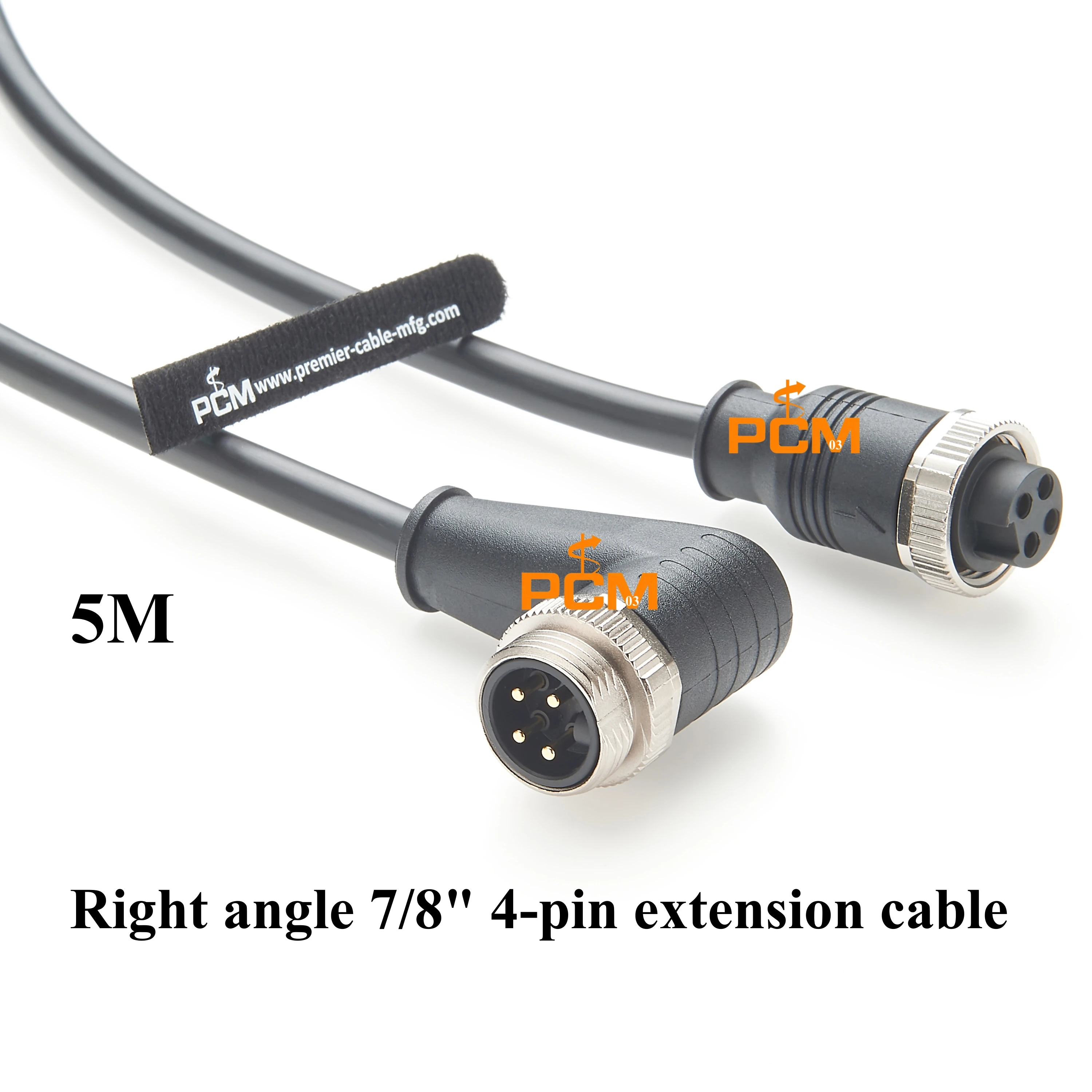 

Right angle Mini Change 7/8" connector 7/8" 4 Position Double-ended Plug Cable Assembly 7/8"-16NU 4pin Power Molded Cordset