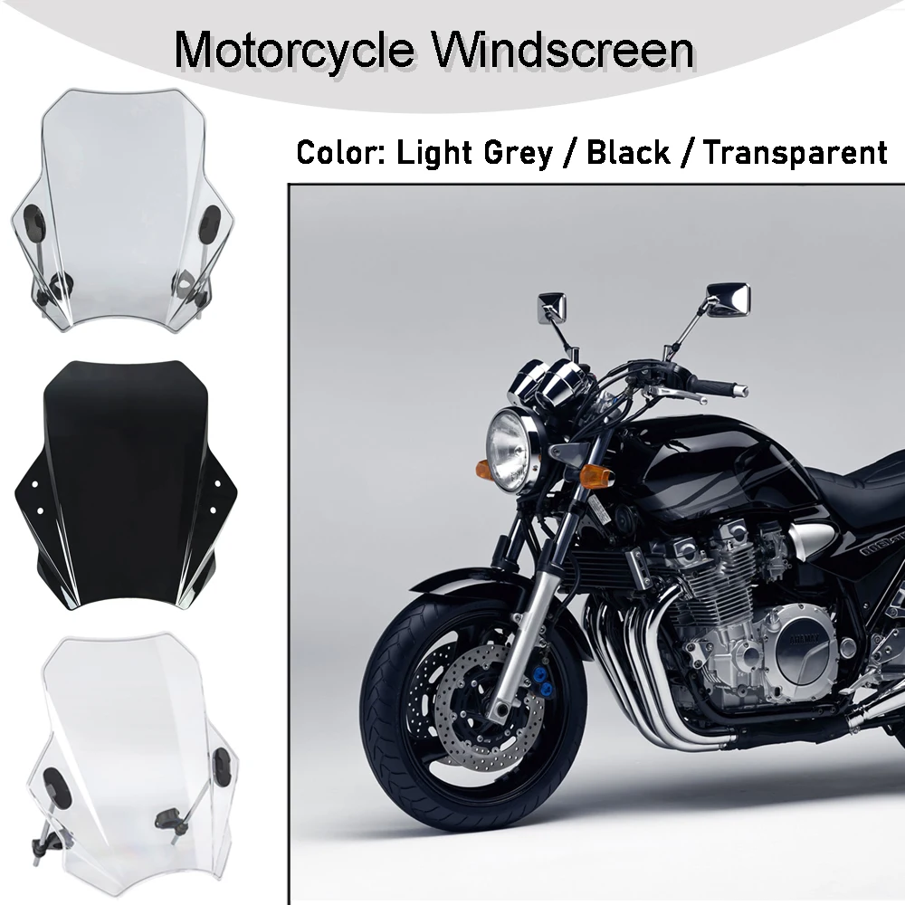 

Parabrisas de motocicleta , cubiertas de parabrisas de pantalla, Deflector de lente de humo For XJR1300 SR400 XJ6 XJR1200