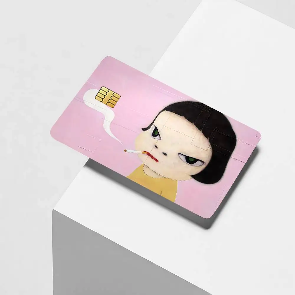 Cute art Y-Yoshitomo Credit Card Decorative Card Stickers Suitable For Bank Cards Metro Transit Anti-scratch Gift 4PCS