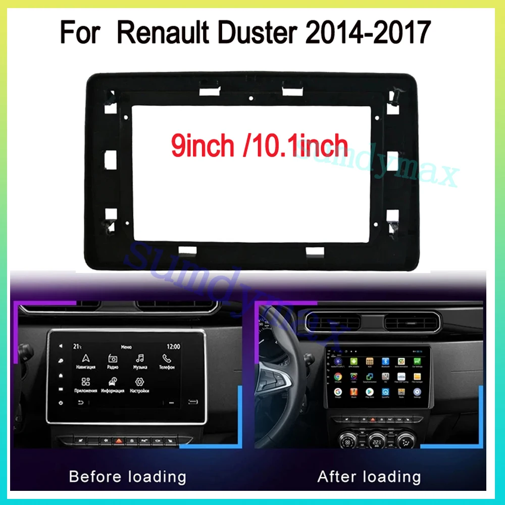

Рамка для автомагнитолы, 9 дюймов, 2 Din, для Renault Duster Arkana 2014-2018, 10,1 дюйма