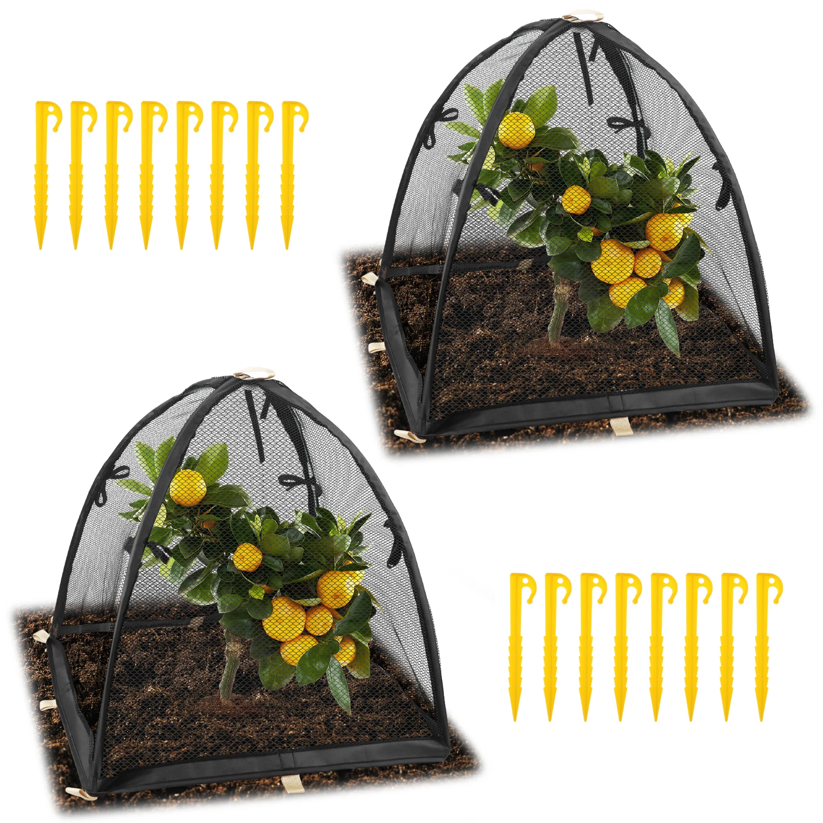 

2Pcs Pest Guard Cover, 22 X 22 X 22 Inch Plants Cloche Tent