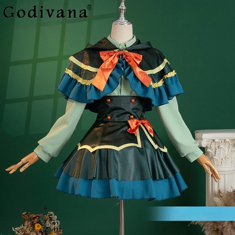 Parrucca del costume cosplay di Halloween Donne adulte Design dell'arco Gonne uniformi Vestito Set di gonne per feste di ruolo di moda femminile