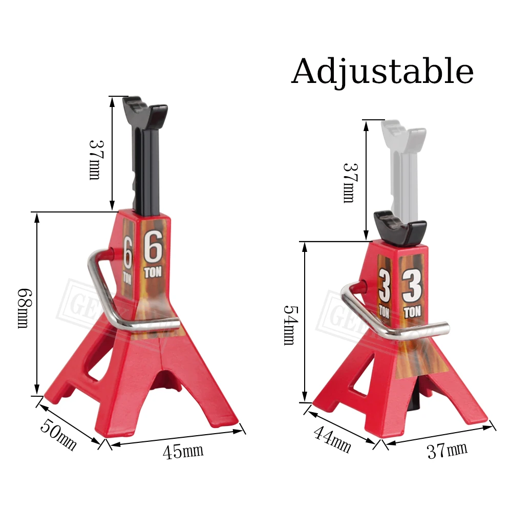 Martinetto in scala metallica da 3 Ton/6 Ton regolabile in altezza per 1/10 RC Crawler TRX4 TRX6 SCX10 III strumento per la decorazione del Garage