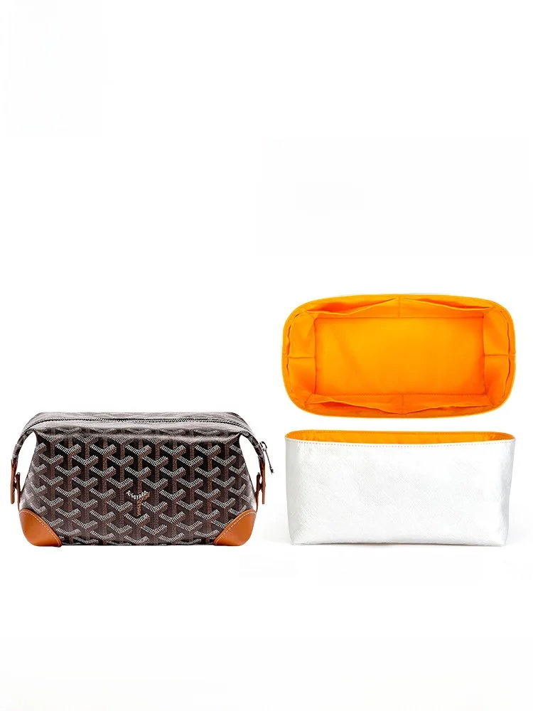 Waterproof Dupont Paper Dog Tooth Bag Inner  Storage Bag for Goya Wash Bag Shockproof Cubic Style Cosmetic Bag for Women