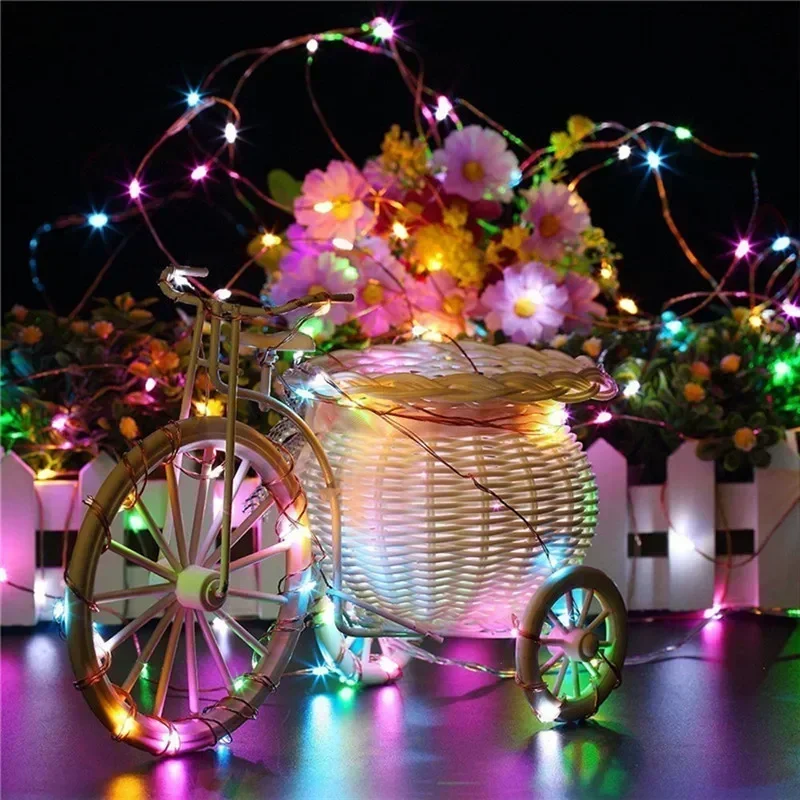 8 Modes Solar LED Copper Wire String Lights Outdoor Wedding Party Garland Fairy Light Solar Camping Garden Tree Room Decoration