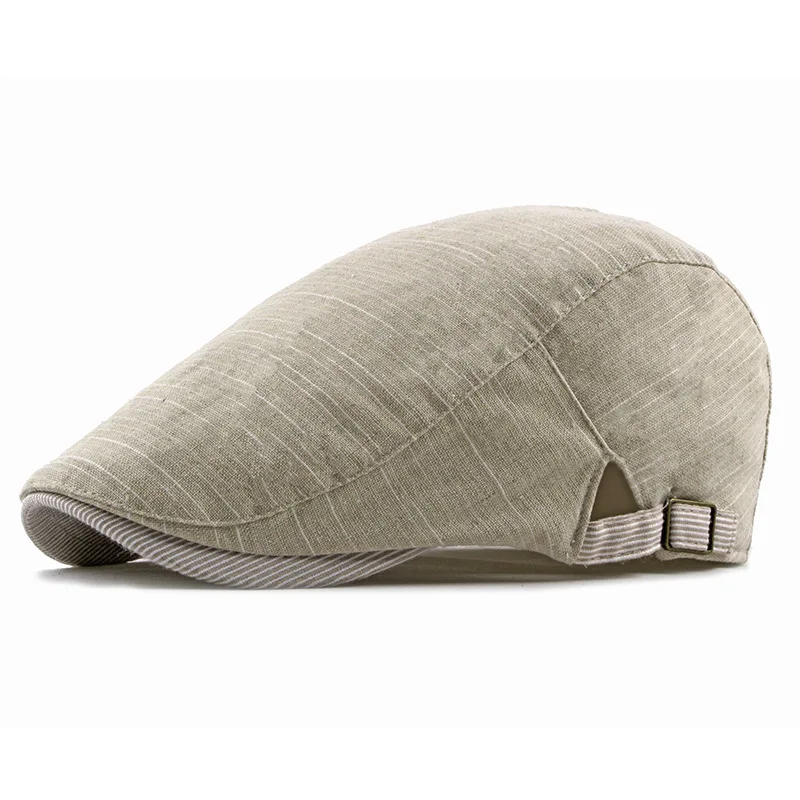 Newsboy Chapéus para Homens Flat Cap Algodão Ajustável Respirável Irish Cabbie Ivy Driving Hunting Hat