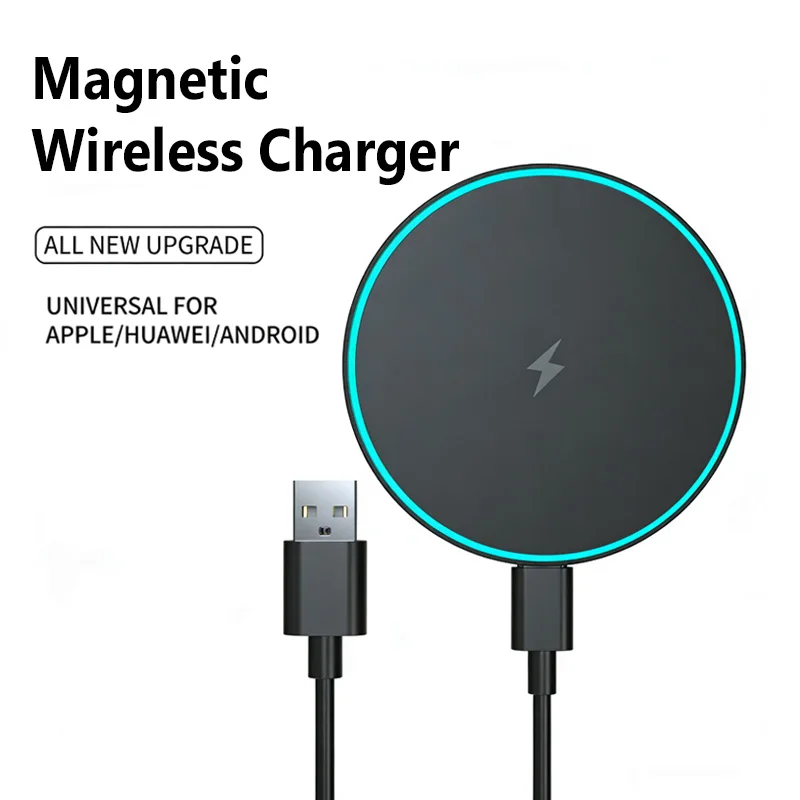 Magnetic Wireless Charger 15W Fast Charging  Convenient For Samsung Apple 17 16 15 14  Pro Max Airpods 4 Pro Magnet Station