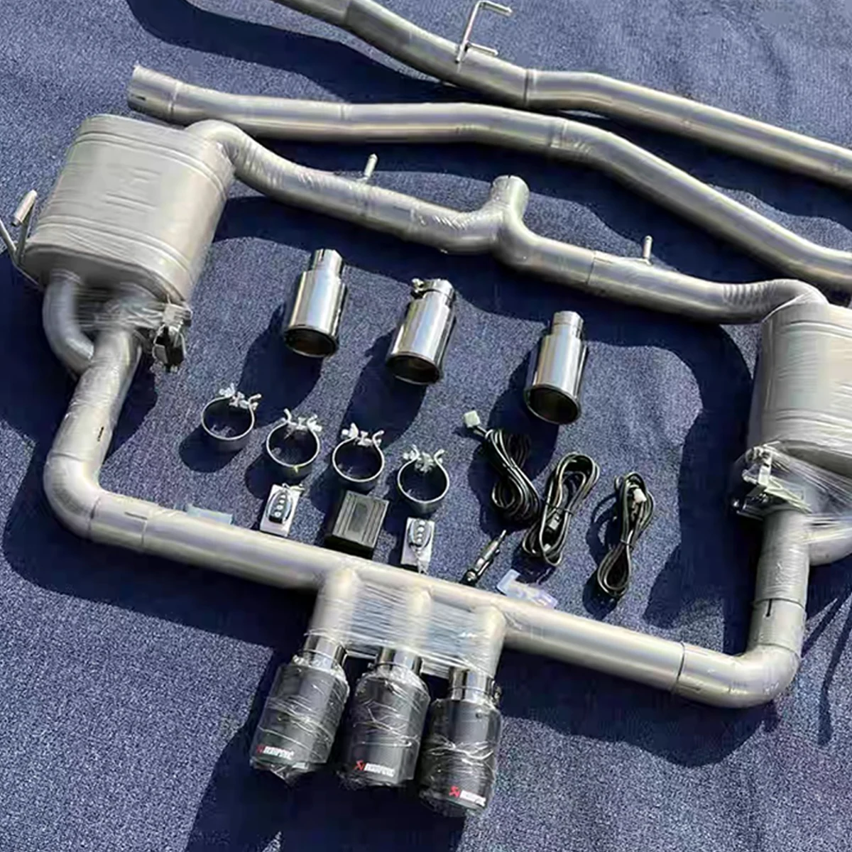 For Modified Car Exhaust Head Section Middle and Tail Section Valve Exhaust the Whole Vehicle Exhaust Pipe Modification Sport