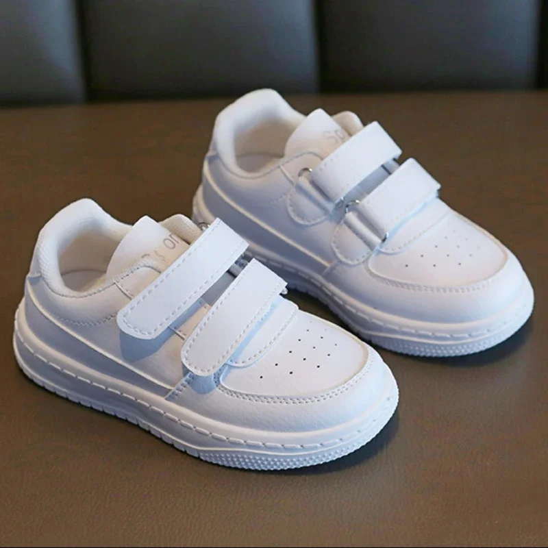 Autumn Kids White Sneakers Leisure Soft Bottom Fashion Boys Girls Sport Shoes All-match Children Trainers Non-slip Running Shoes