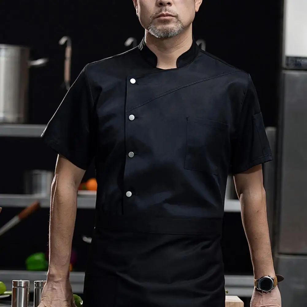 Uniforme de chef Chamonix, vêtements de travail, chemise de chef de cuisine de restaurant, respirant, évac80-la transpiration, chemises de chef à manches courtes, tenue de cuisine