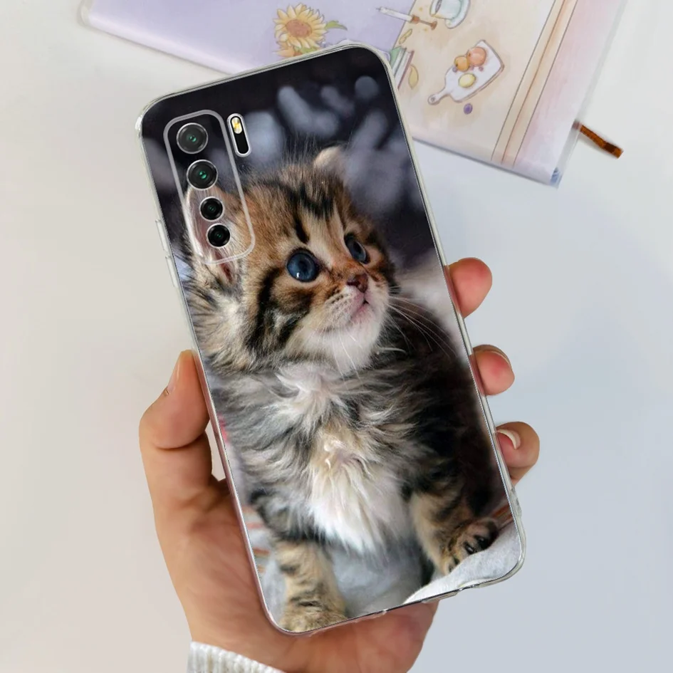 For Huawei Nova 7 SE Case CDY-NX9B Clear Cover Fashion Pattern Soft Silicone Funda For Huawei P40 lite 5G Honor 30S Russia Cases