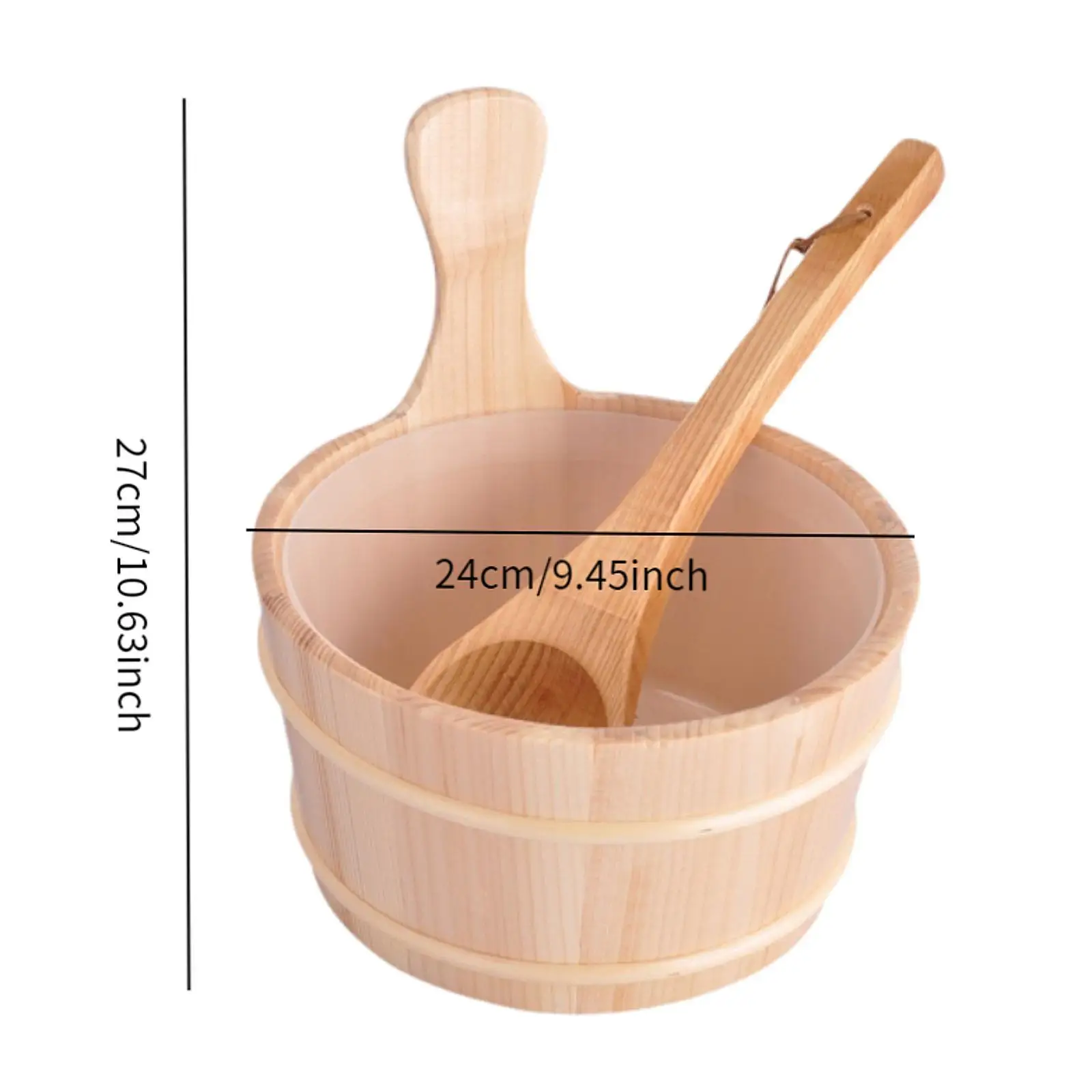 Cubo y cucharón para Sauna, cubo de agua de 4L, equipo de Sauna, contenedor de almacenamiento de madera para sala de Sauna, hoteles, casas, centros de SPA para el hogar