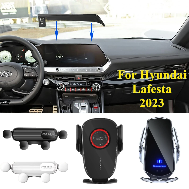 Para hyundai lafesta 2023 suporte do telefone do carro tela de 10.25 polegadas dedicado base fixa suporte do telefone de carregamento sem fio acessóri