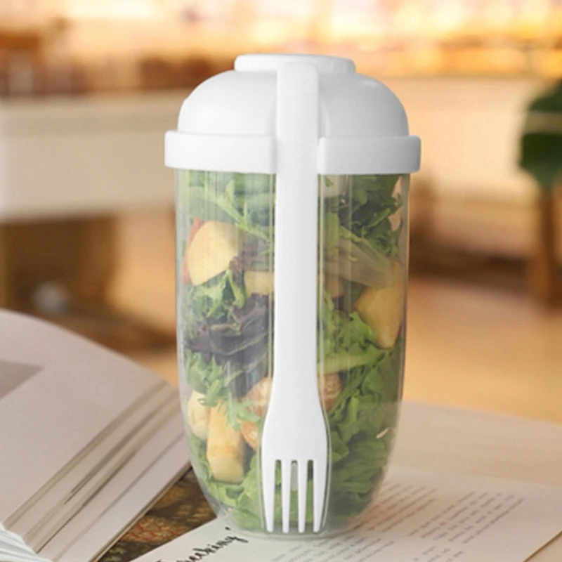 Fruit Cup Vegetable Salad Cup Container 4 Colors Choose for Work Travel Drop shipping