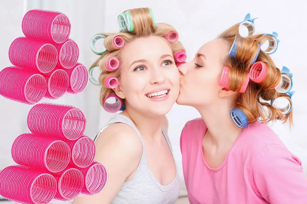 New Hair Curler Plastic Self-adhesive Hair Curlers Lazy Air Bangs Curling Tube Eight-character Bangs Curling Hairdressing Tools