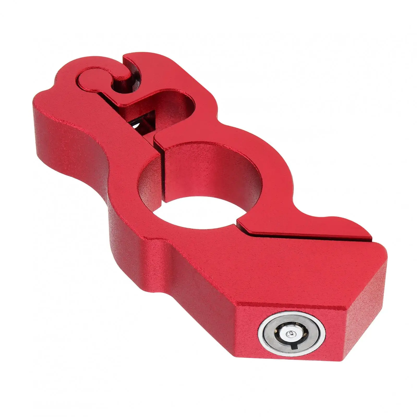 قفل المقود عالي التحمل من سبائك الألومنيوم باستخدام الحاسب الآلي مضاد للسرقة للدراجات النارية سكوتر ATV دراجات شارع ترابية مع مفتاحين، قفل فرامل قبضة