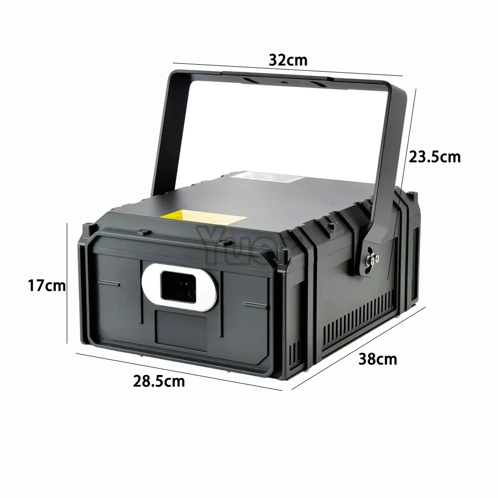 Lampu Proyeksi Laser RGB 20W Tahan Air IP65 30Kpps Dengan Kontrol APP Bluetooth ILDA DMX Untuk Panggung DJ Klub Pesta Disko