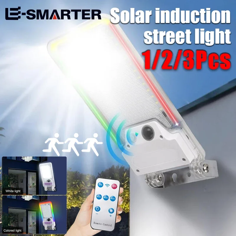 

Solar Street Light Motion Sensor LED Wall Lights IP65 Waterproof Outdoor Spot Lamp Super Bright High Power for Garden