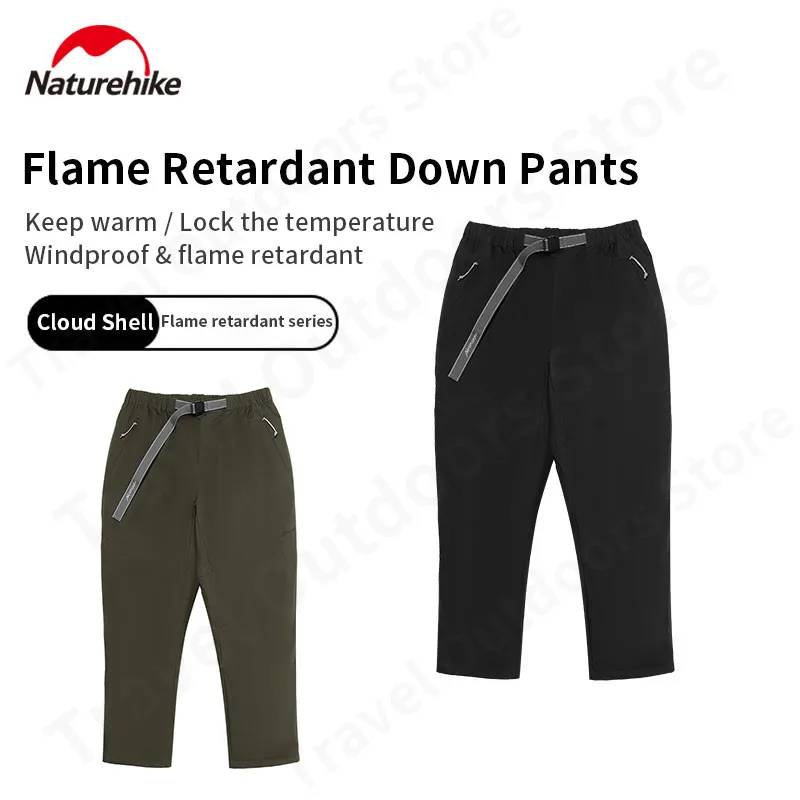 

Naturehike Hiking Flame Retardant Pants Men/Women 1000FP 85% Goose Down Outdoor Trousers Waterproof Lightweight Down Pants