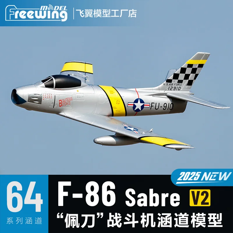 FreewingF86 V2 Sabre 64mm EDF Jet RC Airplane  High Performance Remote Control Aircraft With Ducted Fan Ready To Fly Model Plane