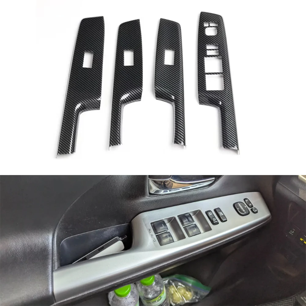 

4Pcs/set Car Door Armrest Window Lift Switch Cover ABS Trim Stickers For TOYOTA PRIUS ZVW40 LHD RHD Interior Accessories