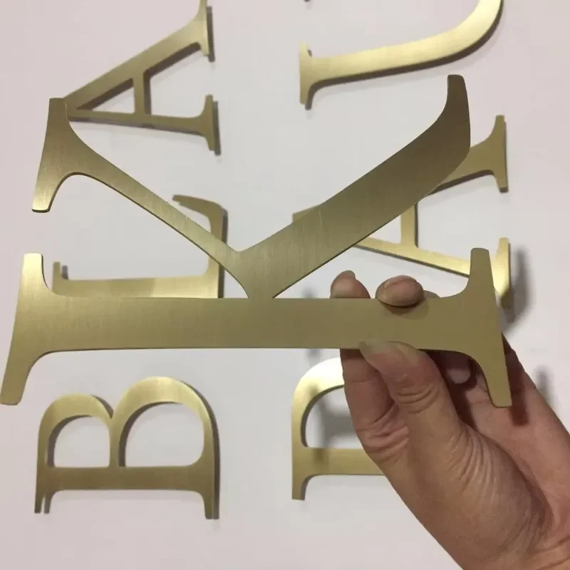 Personalized Gold Stainless Steel Wall Sign Custom Name Plate for Home Office Decor Wedding Party Decoration Modern Metal Art