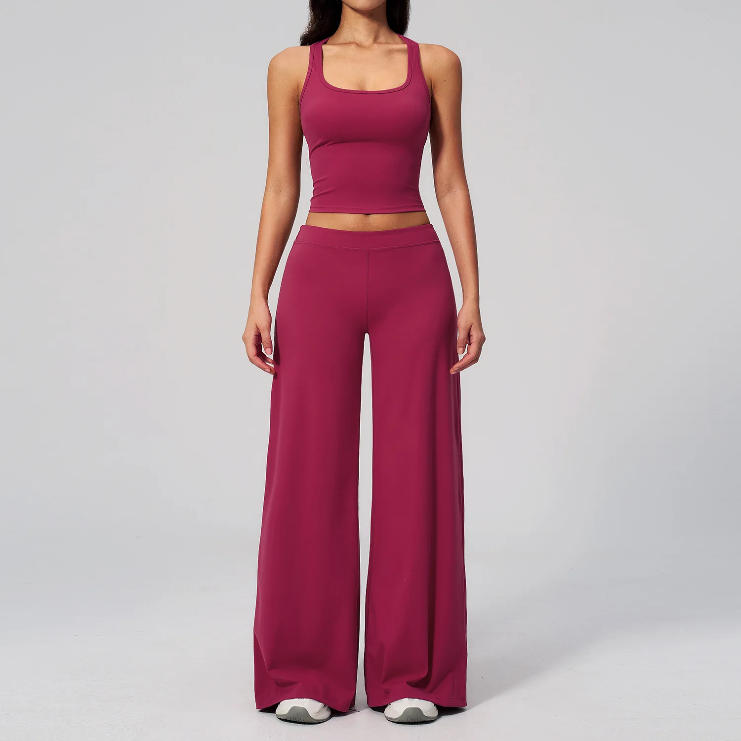 2 Pieces Yoga Set Women's Tracksuit Athletic Wear Fitness Suit Gym Outfits Workout Clothes Push Up Sports Bra Capri Pants Suit