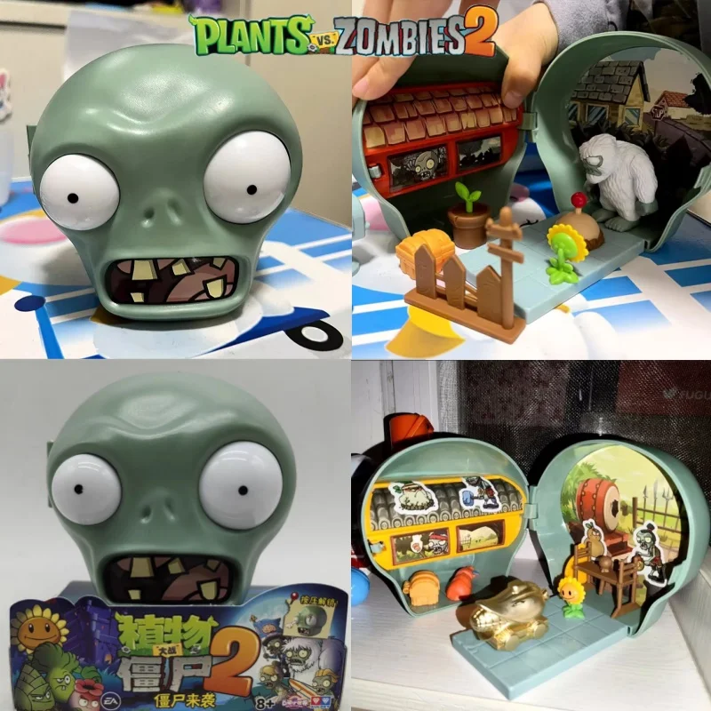 Plants Vs. Zombies 2 Zombie Attack Series Scene Desktop Blind Box Diy Assembled Zombie Battle Boy Toys Christmas Birthday Gifts