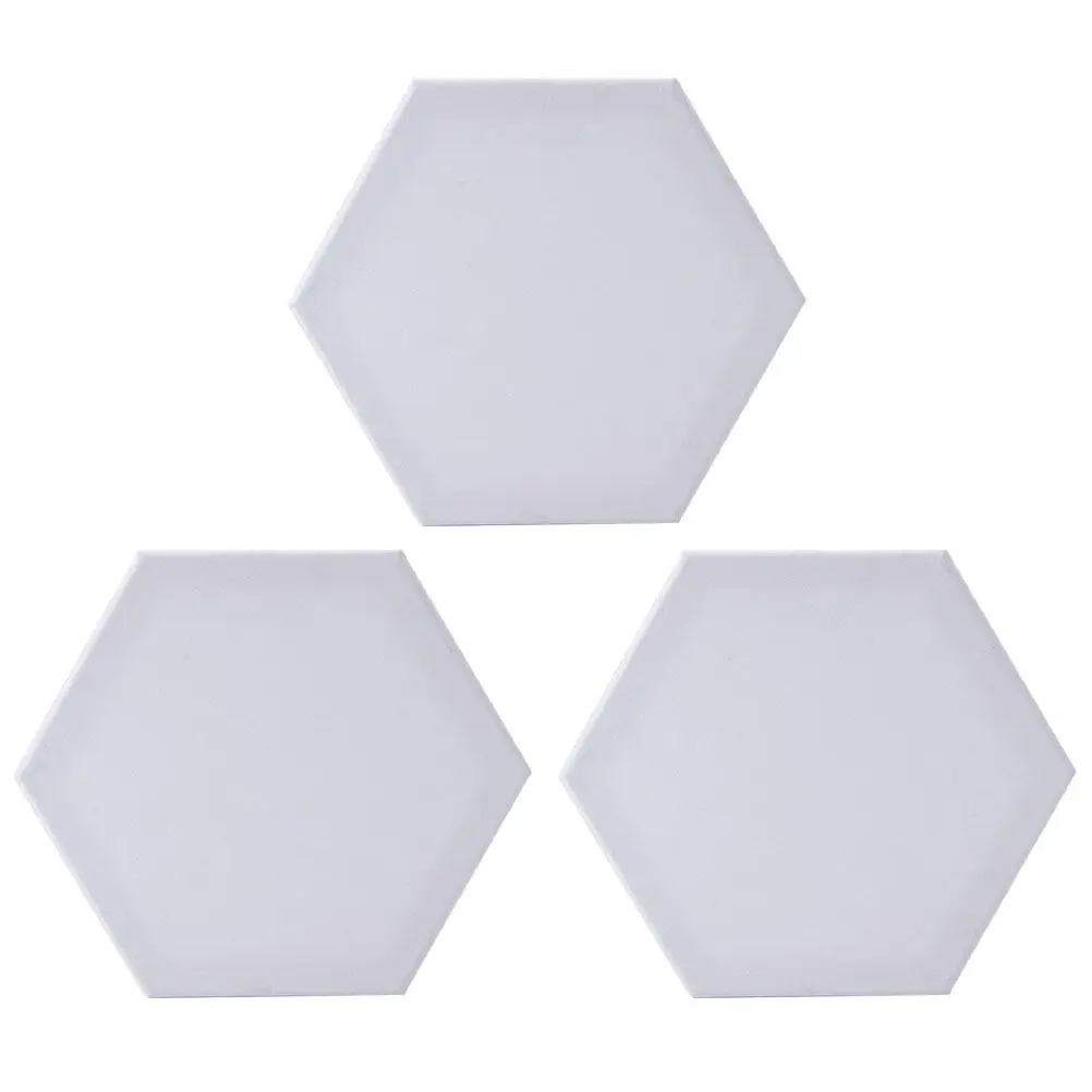 3pcs Hexagon Cotton Canvas Art Panels for Oil, Acrylic & Tempera Painting – DIY Hobby, Classroom & Gift Use
