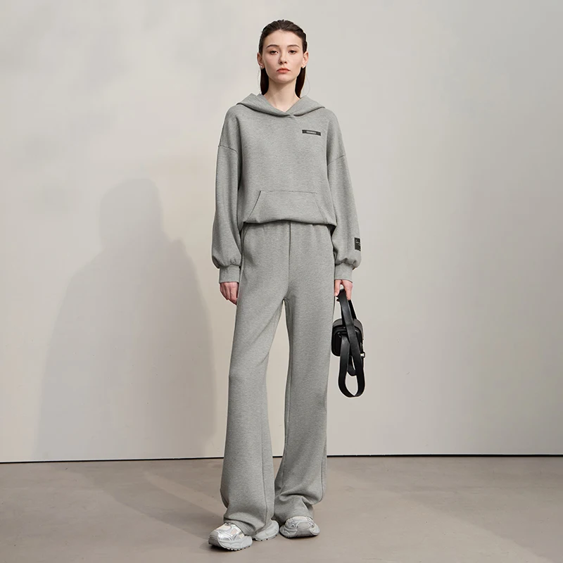 AMII Felpe con cappuccio Donna 2025 Autunno Nuovo con cappuccio Manica a spalla Donna Felpe Stampato Allentato Casual Versatile Top Donna 12523173