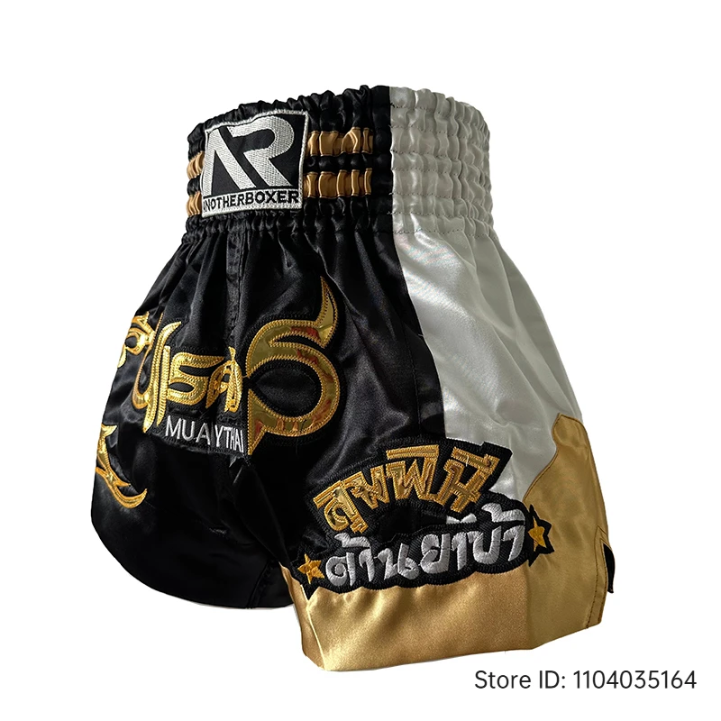 

Shorts for Thai Boxing Traditional Thailand Muay Thai Pants Satin Polyester Breathable MMA BJJ Kickboxing Fight Training Uniform