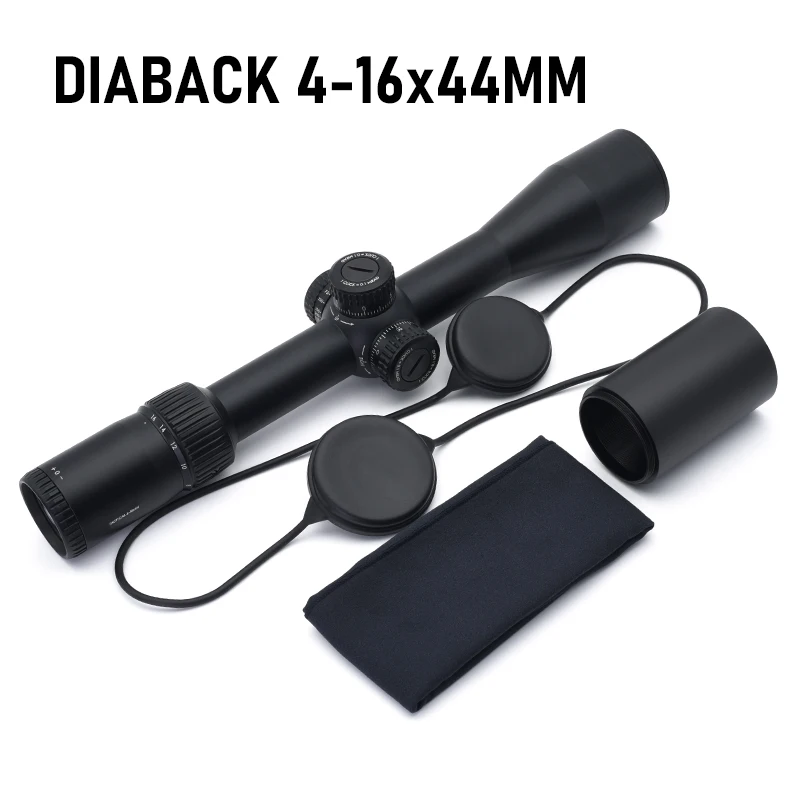 Original DIBACK 4-16X44 Tactical FFP First Focal Plane 30mm Tube EBR-2C MRAD Reticle Tactical Optics for Hunting