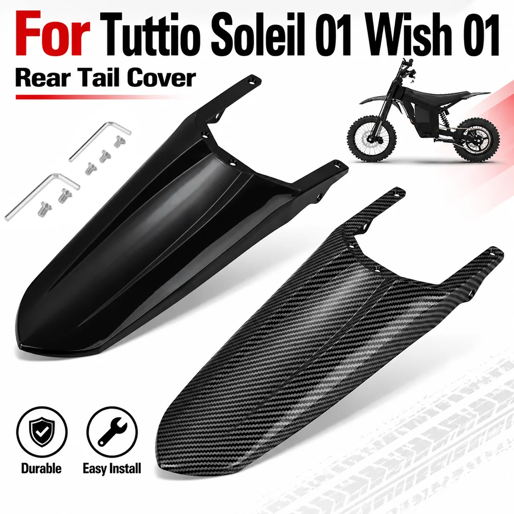 Motorcycle Rear Tail Cover Panel Guard For Tuttio Soleil 01 Wish 01 Electric Pit Dirt Bikes Accessories PP Off-Road Motocross