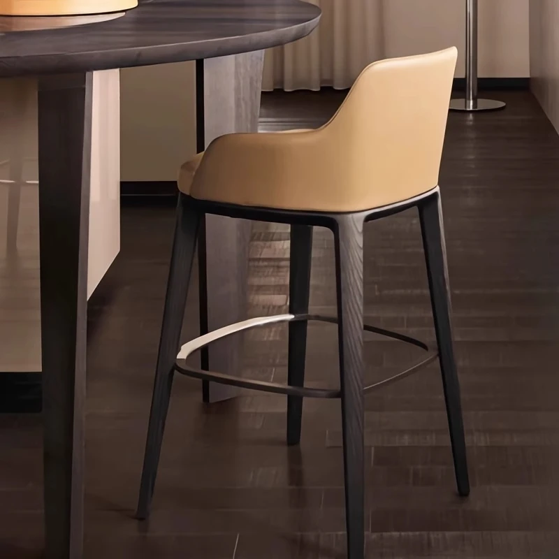 

Reception Minimalist High Chairs Design Modern Backrest Counter Ergonomic Bar Chairs Island Party Soft Sillas De Bar Furniture