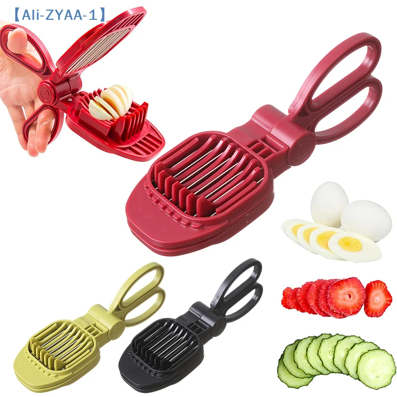 

【ZYAA-1】Fruit Slicer, Strawberry, Banana, Kiwi Cutter, Egg Slicer For Hard Boiled Eggs, For Fruit Sausages Mushroom Cutter