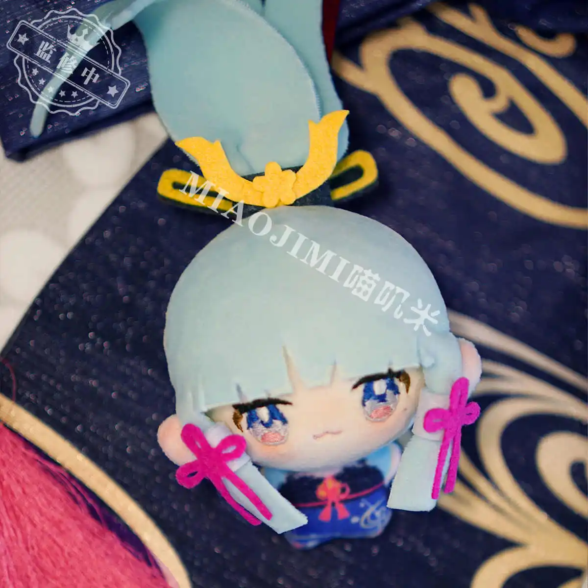 Anime Genshin Impact Kamisato Ayaka étoile de mer corps mignon en peluche coton poupée pendentif sac à dos ornement 10CM porte-clés jouets en peluche