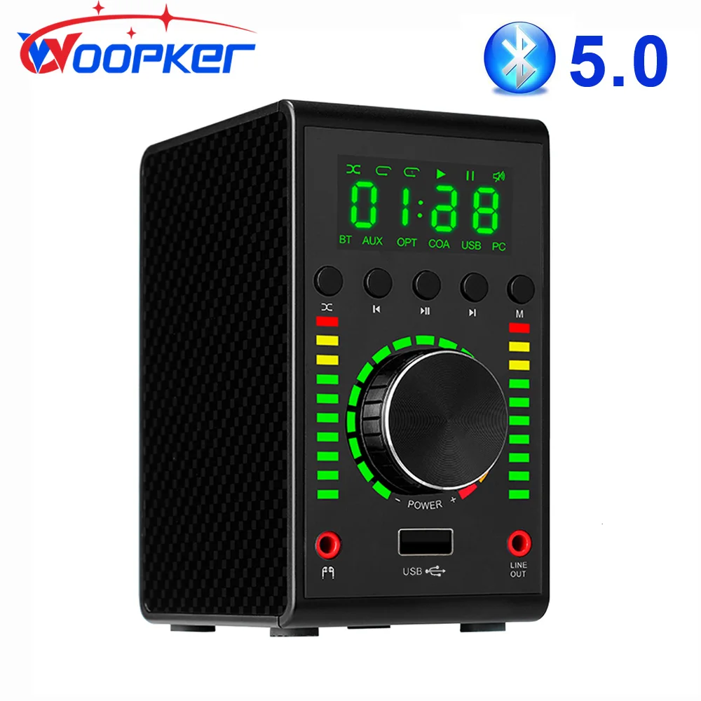 

Woopker Audio Amplifier A20 68Wx2 Bluetooth 5.0 Class D Ma12070 Channel 2.0 Digital Mini Amplificador USB/AUX/Optical/COA In