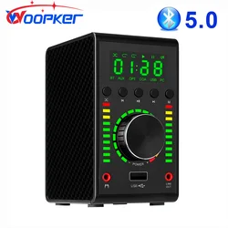 Woopker Audio Amplifier A20 68Wx2 Bluetooth 5.0 Class D Ma12070 Channel 2.0 Digital Mini Amplificador USB/AUX/Optical/COA In