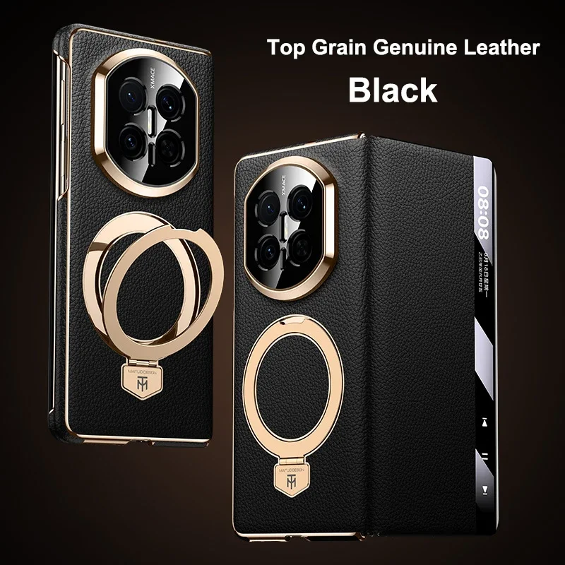 

Luxury Foldable Leather Two-Way Full Protection Phone Case, For Huawei Mate X7 X6 X5 X3 Metal Bracket Camera Full Protection