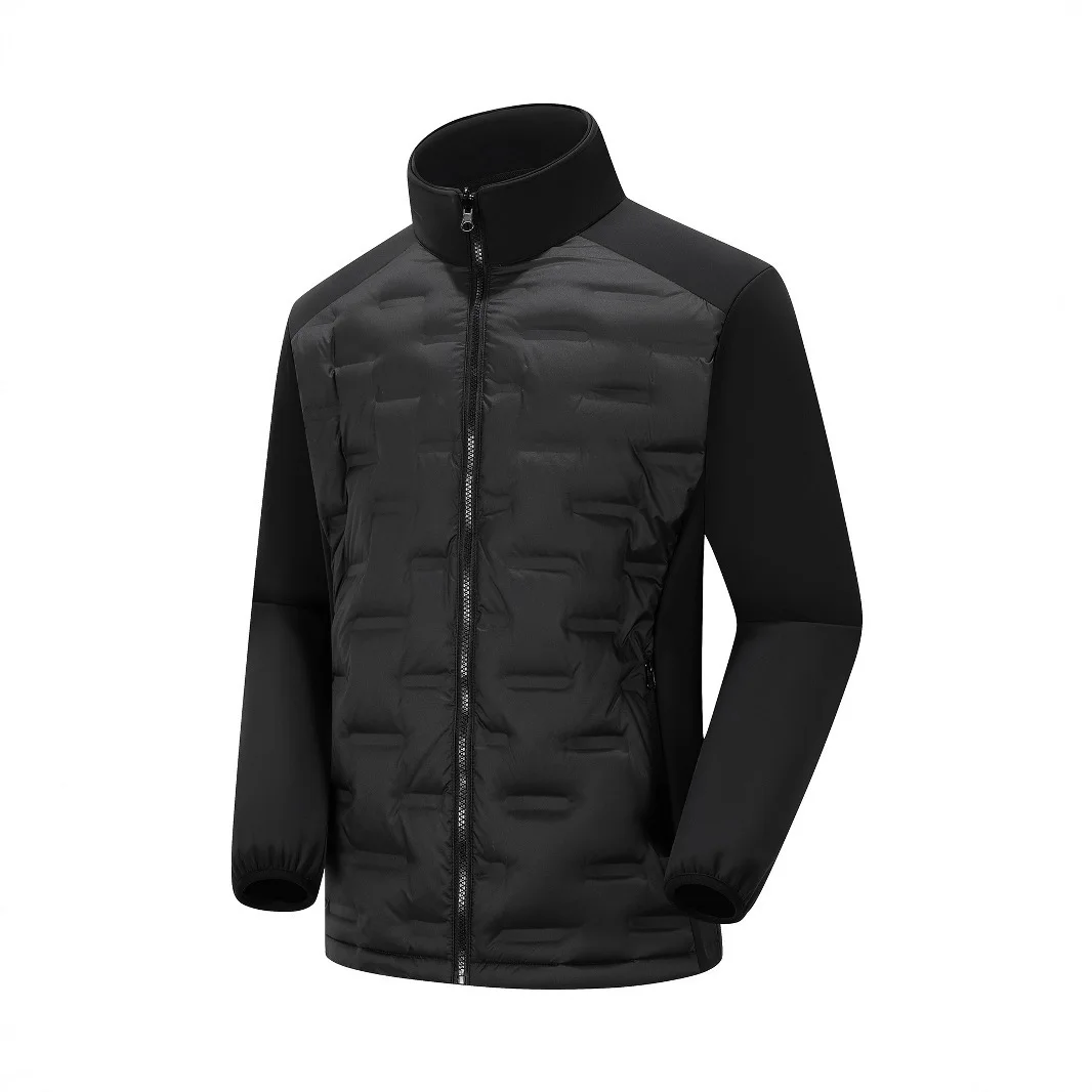 Man Winter Down Jacket Fashion Patchwork Stand Collar Male Outerwear Thicken Windproof Long Sleeve Versatile Outdoor Men Coat