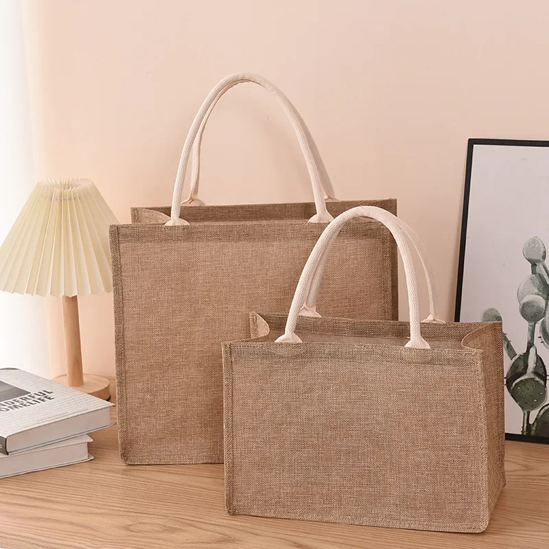 Sacks Jute Portable Imitation Sacks Linen Bag Hand-painted Linen Bags Shopping Bags Laminated Bags