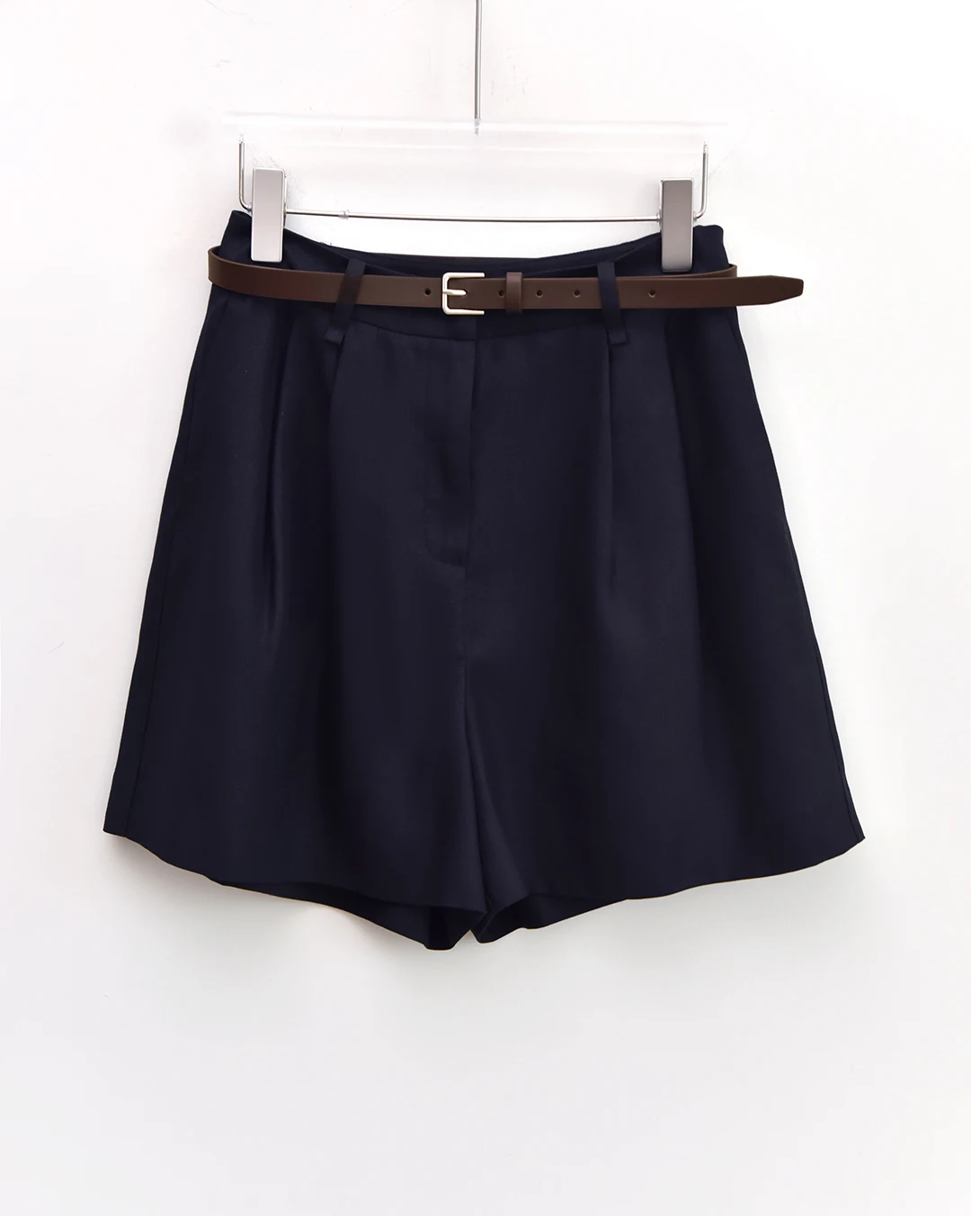 

2026 Spring Summer New Style Korean High Waist Belted Suit Shorts Women's Commute Versatile Slimming Straight Leg Pants