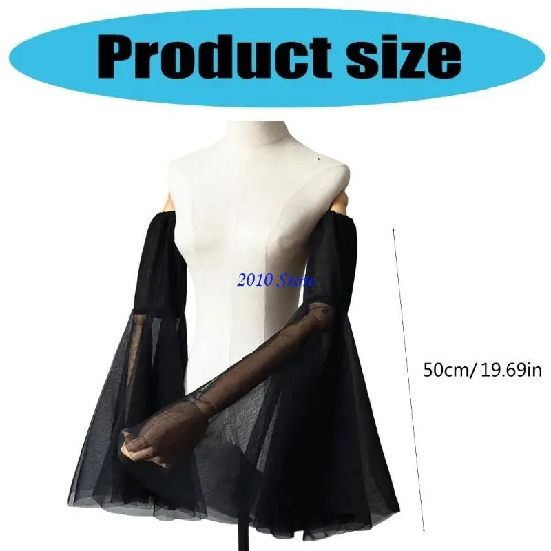 F3MF Basco brazo calentador brazo acampanado transpirable para vestido novia y ocasión especial