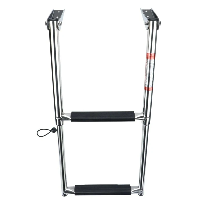 Boat Accessories Marine Stainless Steel Telescoping 2 Step Ladder Upper Swim Platform Boat Yacht Folding Ladder Tool