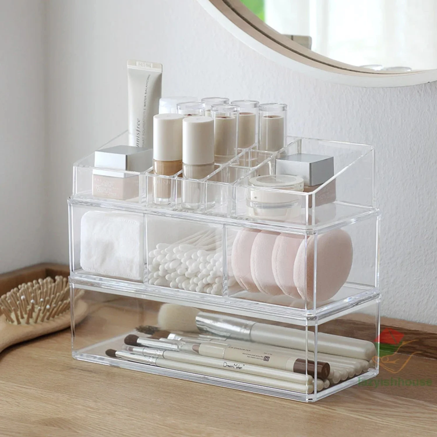 Make-up-Organizer, Kosmetik-Organizer, Make-up-Box, Acryl, Lippenstift, Schmuck-Organizer, Make-up-Pinsel