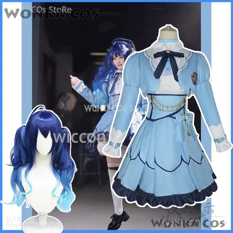 Anime YouTuber VTuber NIJISANJI Vliver Cosplay Amamiya Kokoro Costume Lolita Dress Wig Sexy Lovely Suit For Girls Customized