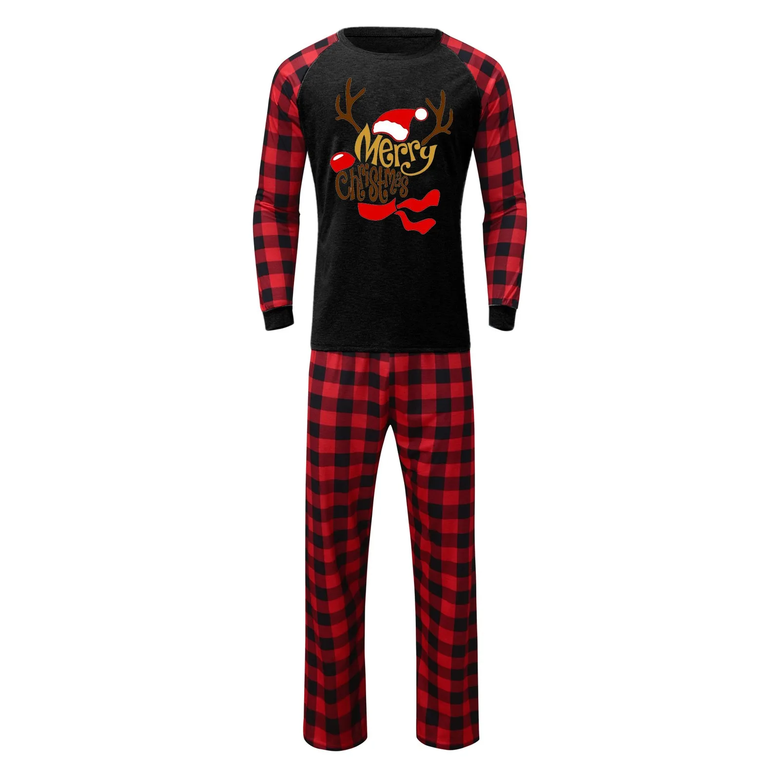 Christmas Family Matching Pajama Set New to 2025 Merry Christmas Printed Senior Adult Children's Pajama Overalls Baby Jumpsuit